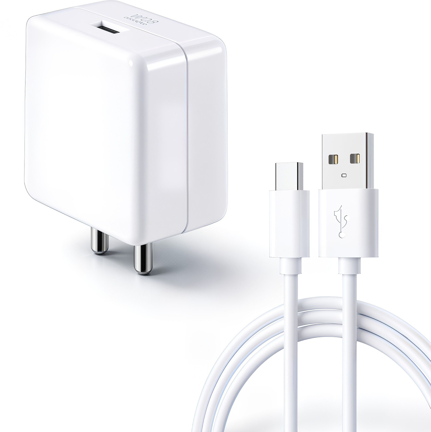 MAK 80W Supervooc Fast USB Charger With White USB to Cable For Type C Devices 6 A Mobile Charger with Detachable Cable