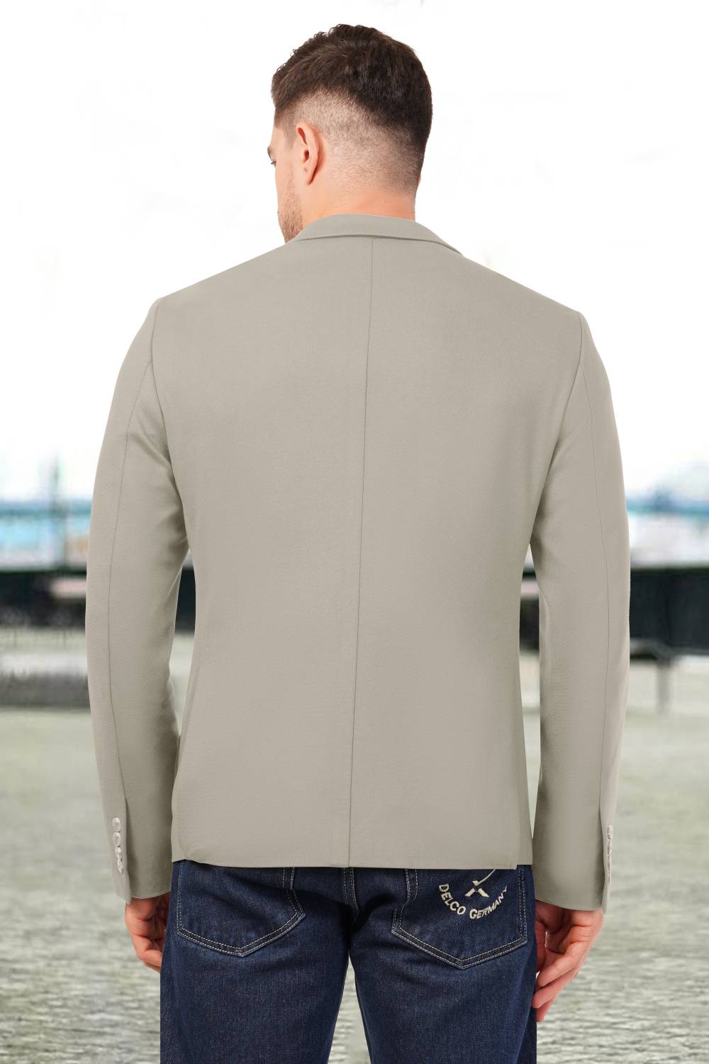 SOGNARE Solid Single Breasted Men Blazer - Image 2