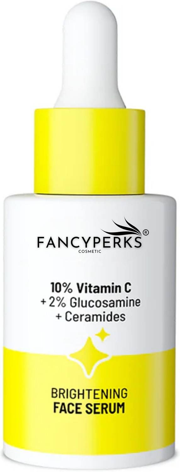 Fancyperks Face Serum 30ml with 10% Vitamin C, 2% Glucosamine & - Image 1