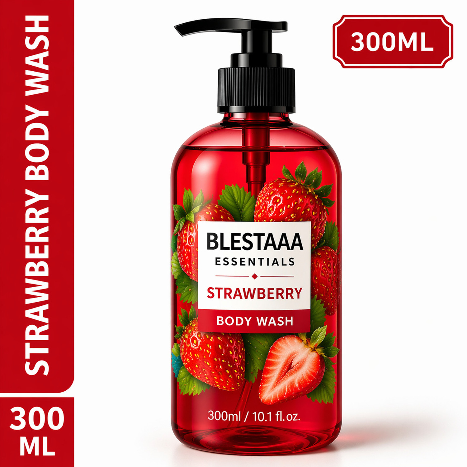 blestaaa essentialss Strawberry Body Wash | Gentle Cleanser with Natural Strawberry Extracts