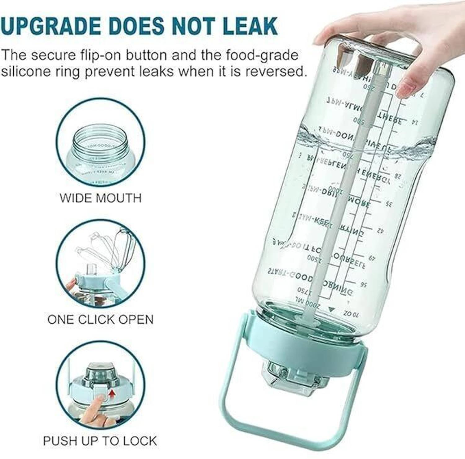 Cronus Motivational Bottle 2000 ml Plastic Pack of 1 - Image 4