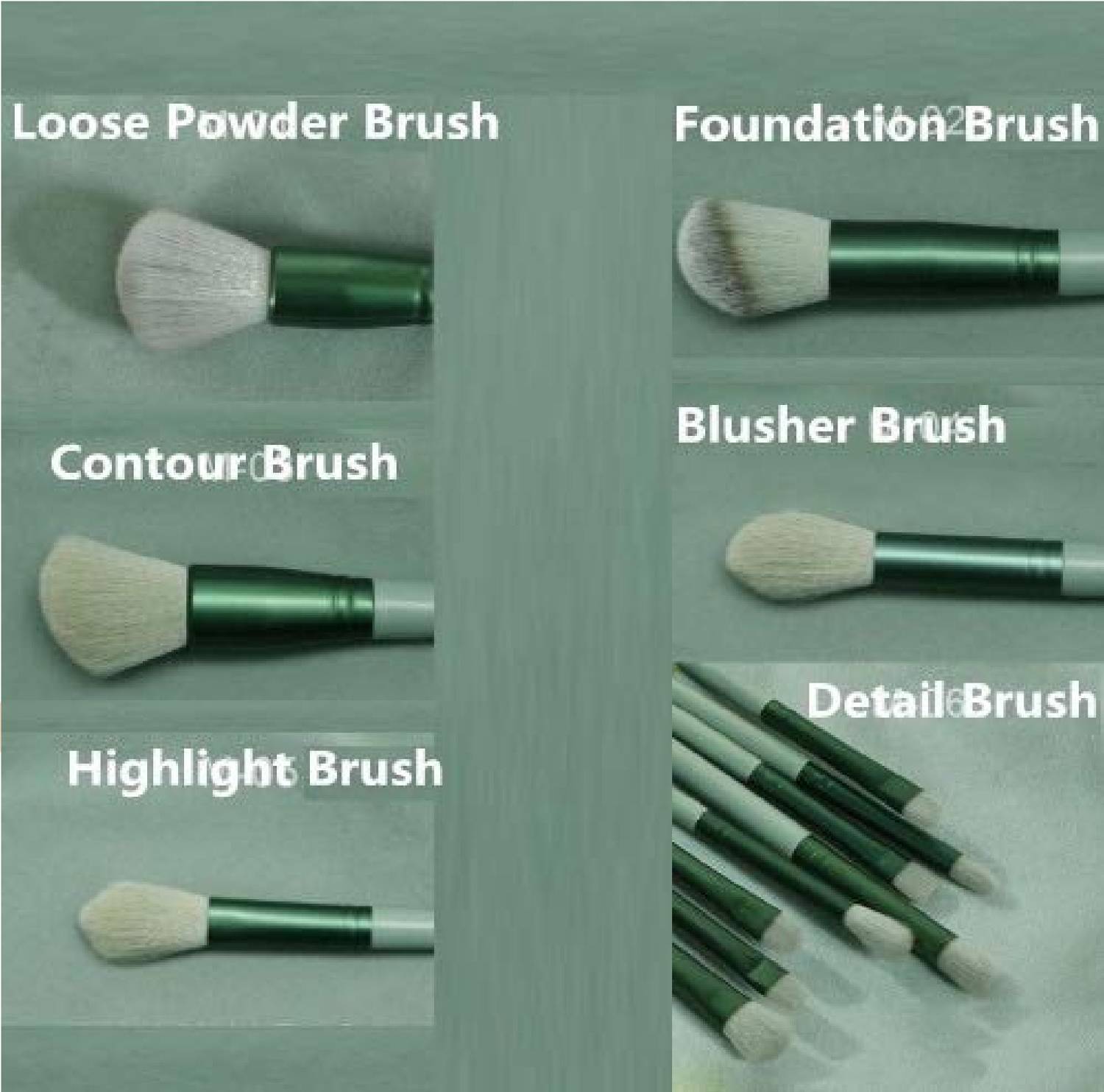 VAGONS 13pc Makeup Brush Set with Pouch 13 Pieces - Image 4