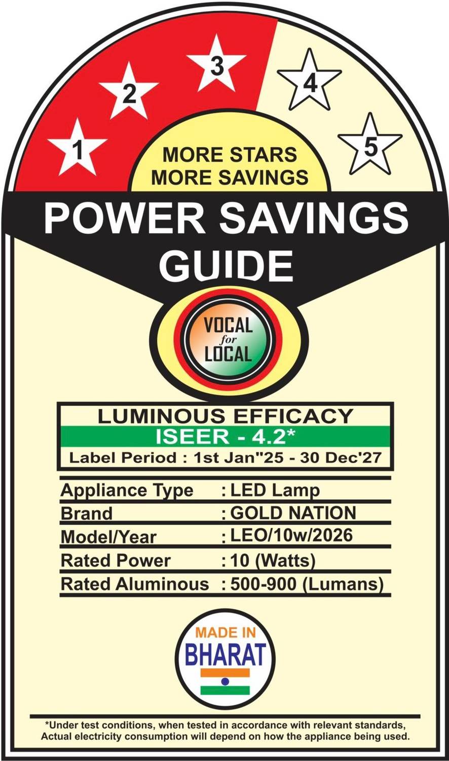 Gold Nation 10W Standard B22 LED Bulb - Image 2