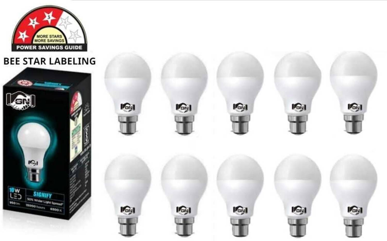 Gold Nation 10W Standard B22 LED Bulb