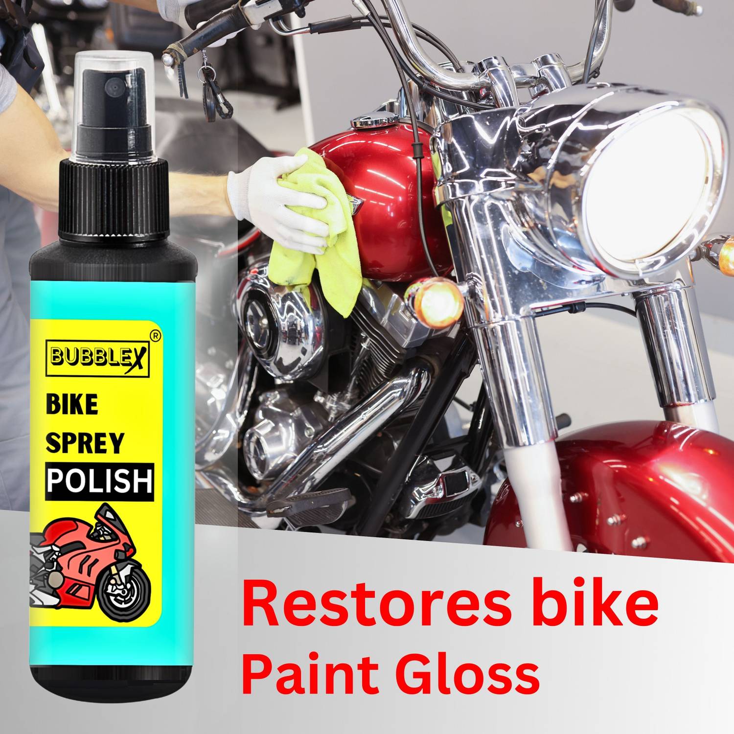 BUBBLEX Liquid Car Polish for Dashboard, Leather, Tyres, Metal Parts - Image 3