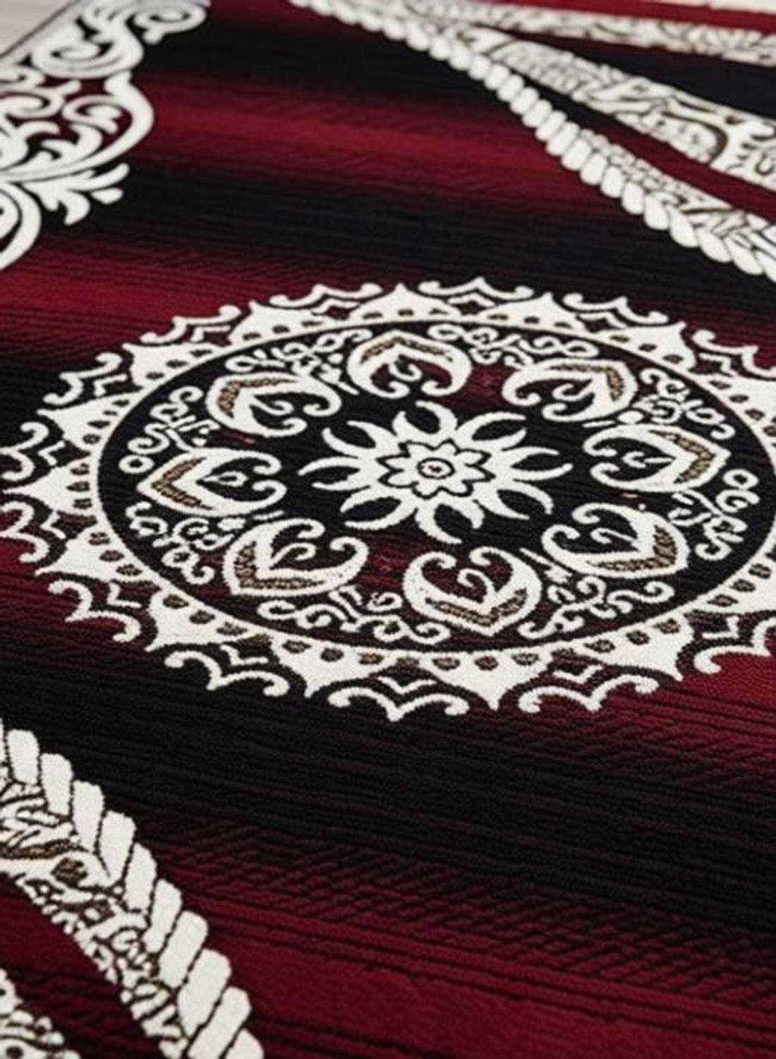 otizem Maroon Chenille Carpet - Image 3