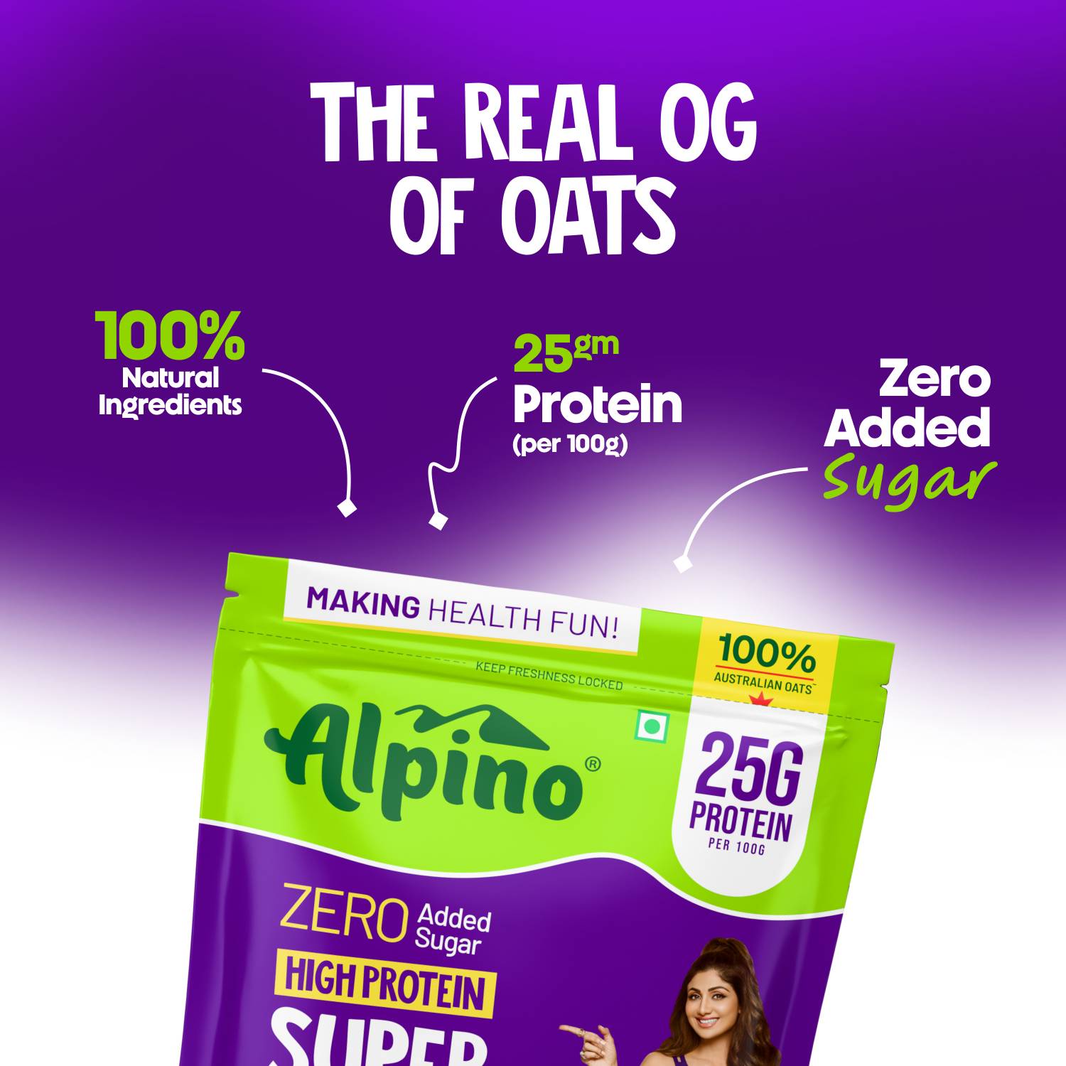 ALPINO 25g High Protein Super Oats Chocolate - Image 5
