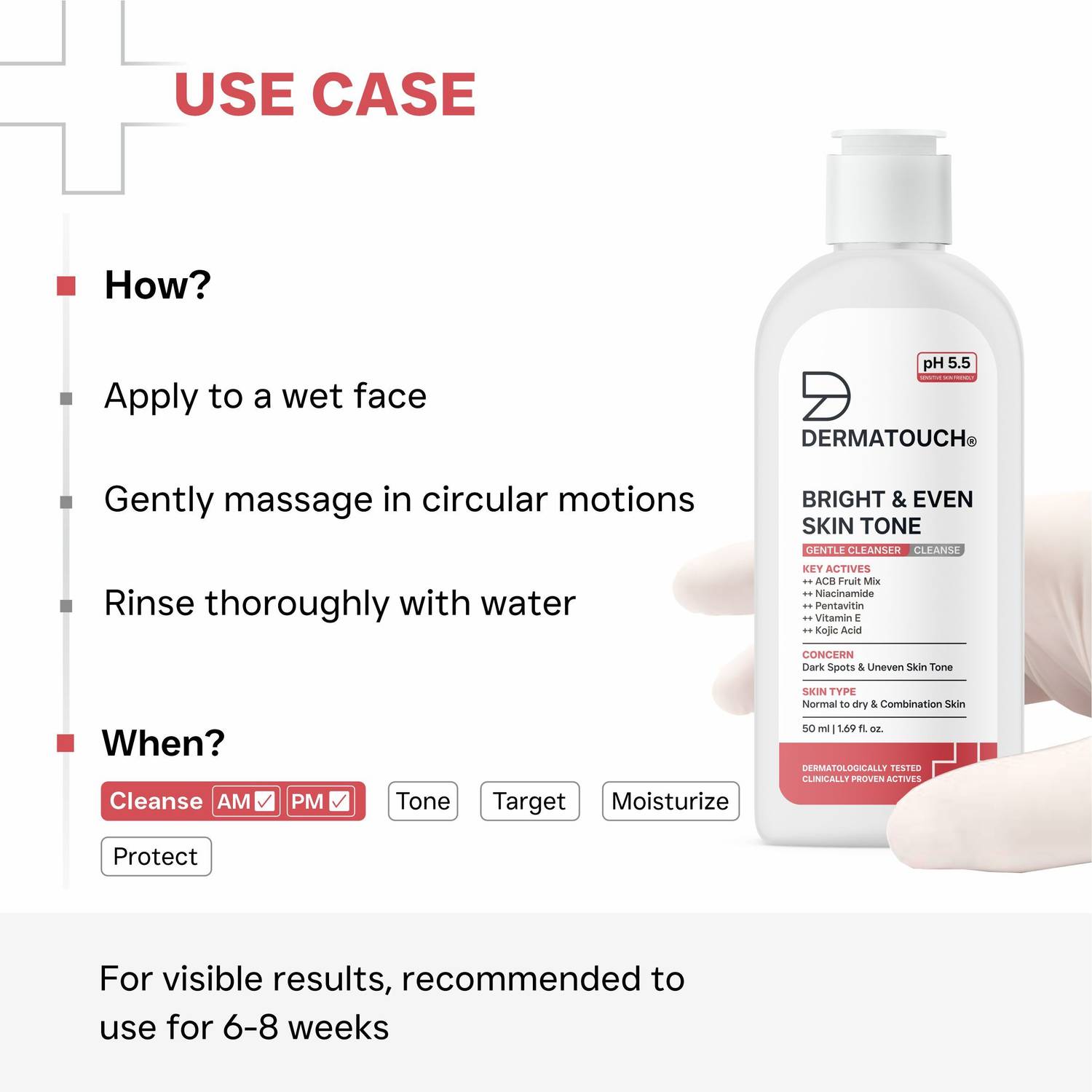 Dermatouch Bright & Even Skin Tone Gentle Cleanser - Image 3