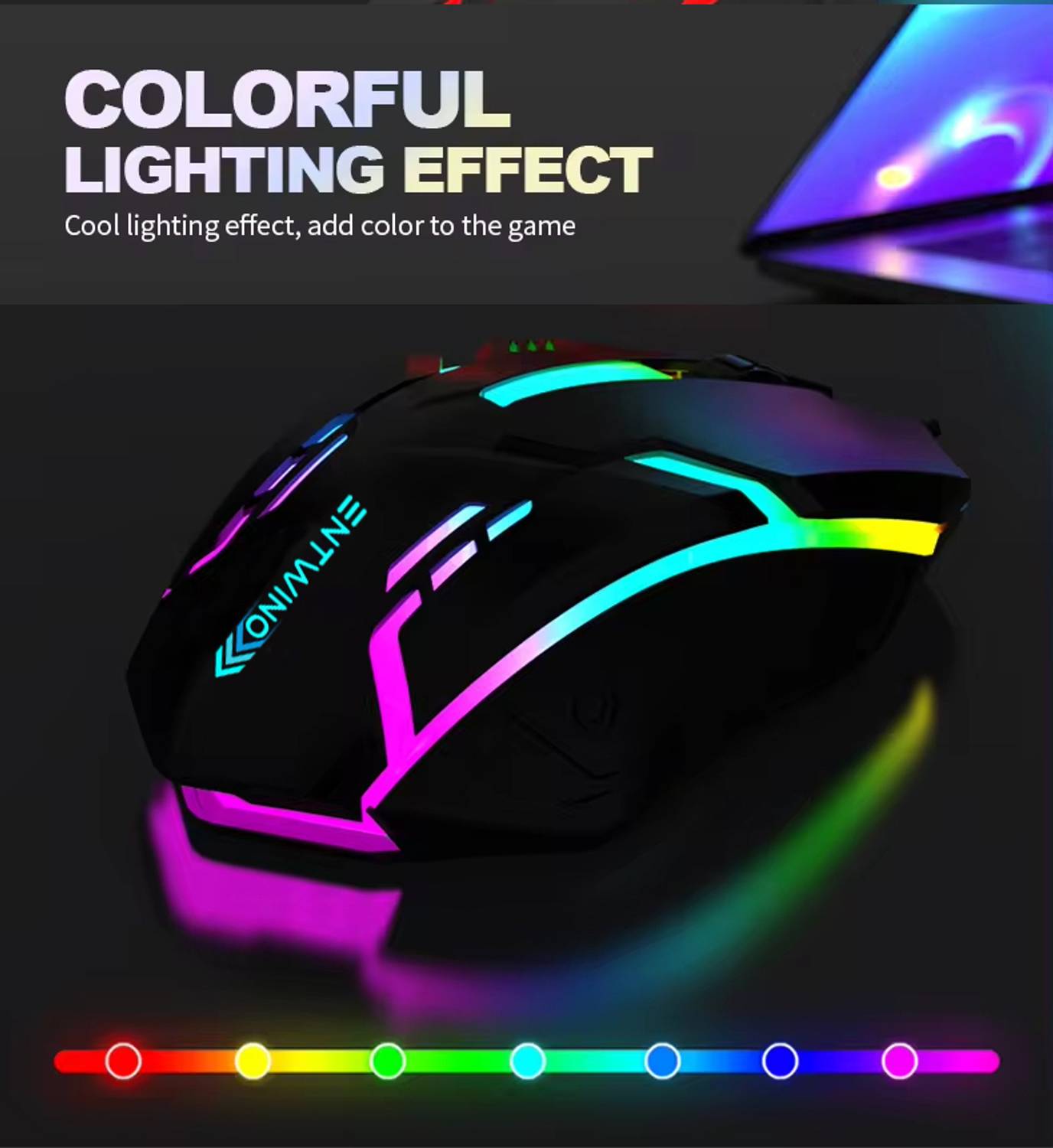 ENTWINO Keyboard Mouse Combo Set with RGB Mouse - Image 2
