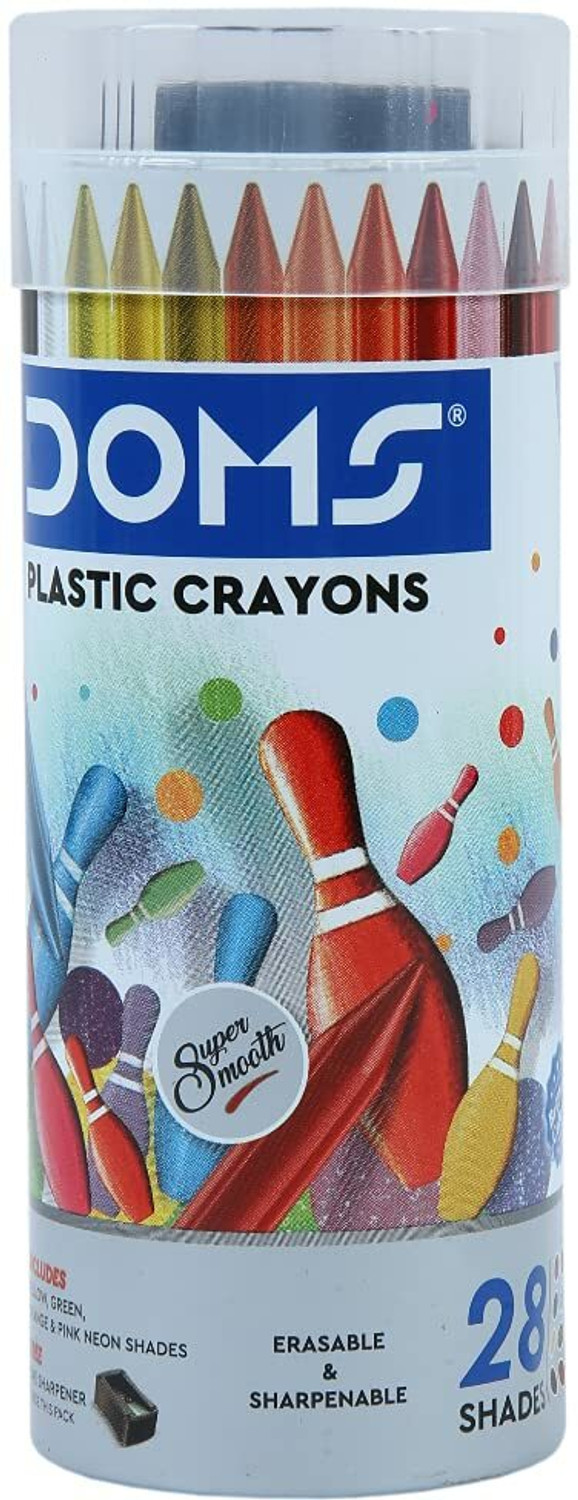 DOMS Plastic Crayons 28 Shade
