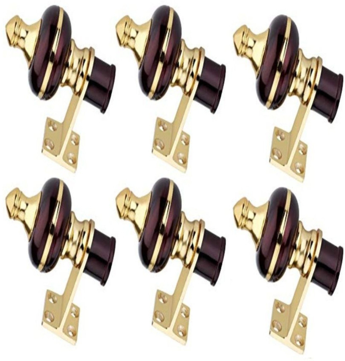 Home Deco Brown Rod Rail Bracket, Curtain Hooks, Curtain Knobs, Curtain Rods, Tieback Hook