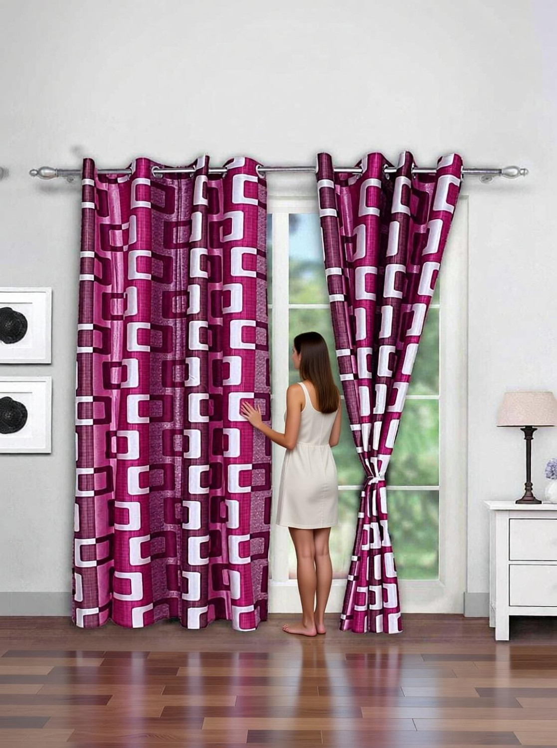 UDAYGIRI 152 cm (5ft) Window Curtain