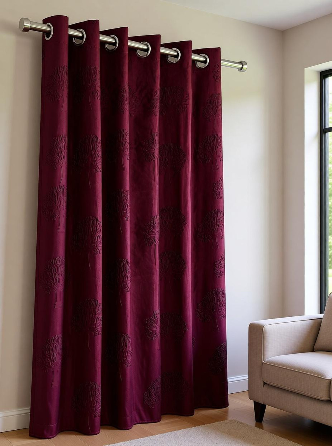 Daksha Fab 152 cm (5ft) Window Curtain