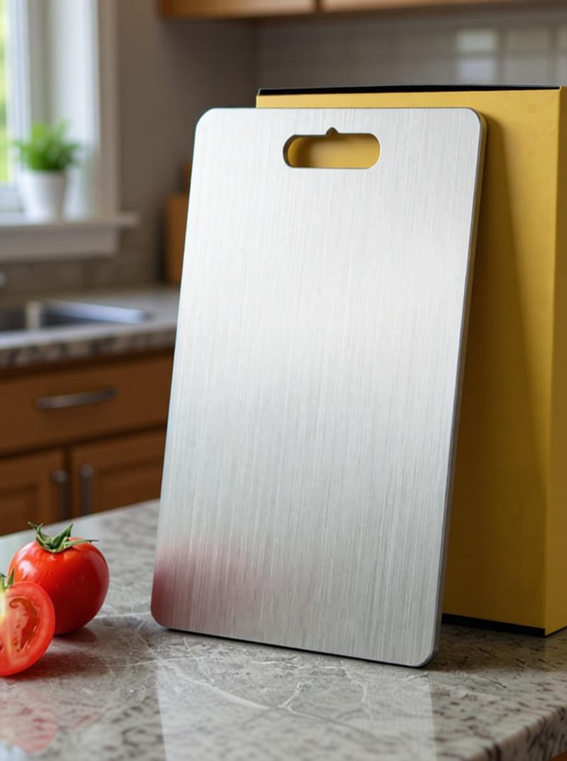 SMARTKIDS Stainless Steel Chopping Board Vegetable,Fruit Cutting, Kneeding, Cake Prep, Heavy Duty Chopping-Board (Size 31.8CM X 21CM) Stainless Steel Cutting Board