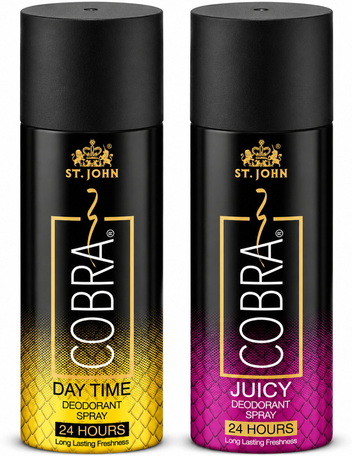 ST-JOHN Cobra Daytime and Juicy Deodorant Spray for 150ml Each Deodorant Spray - For Men & Women