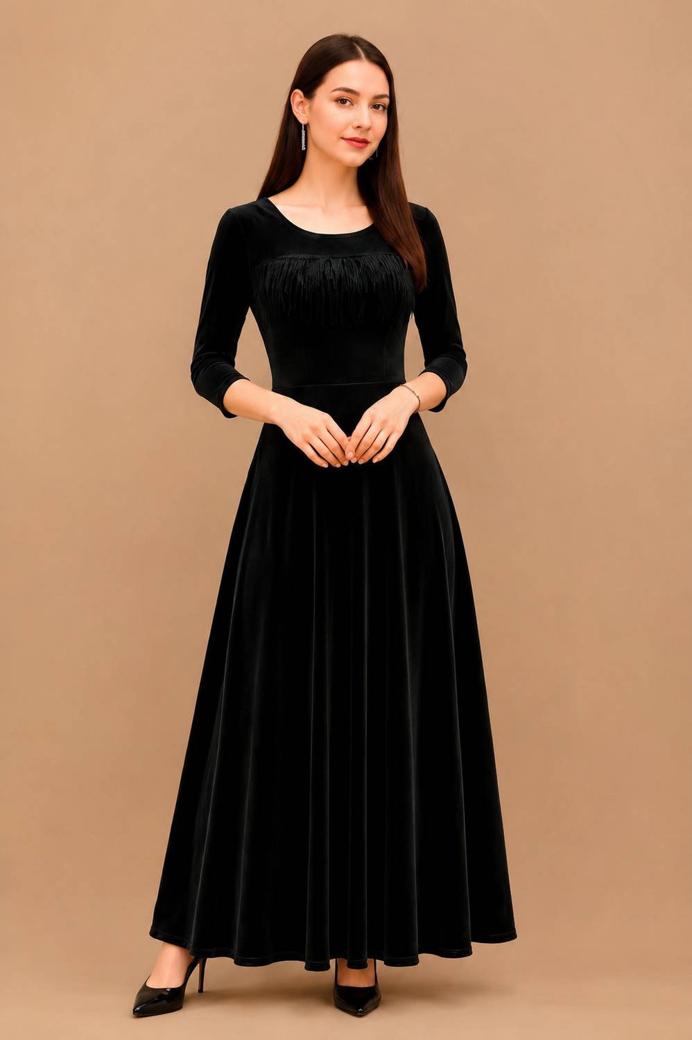 md trendz Women A-line Black Dress