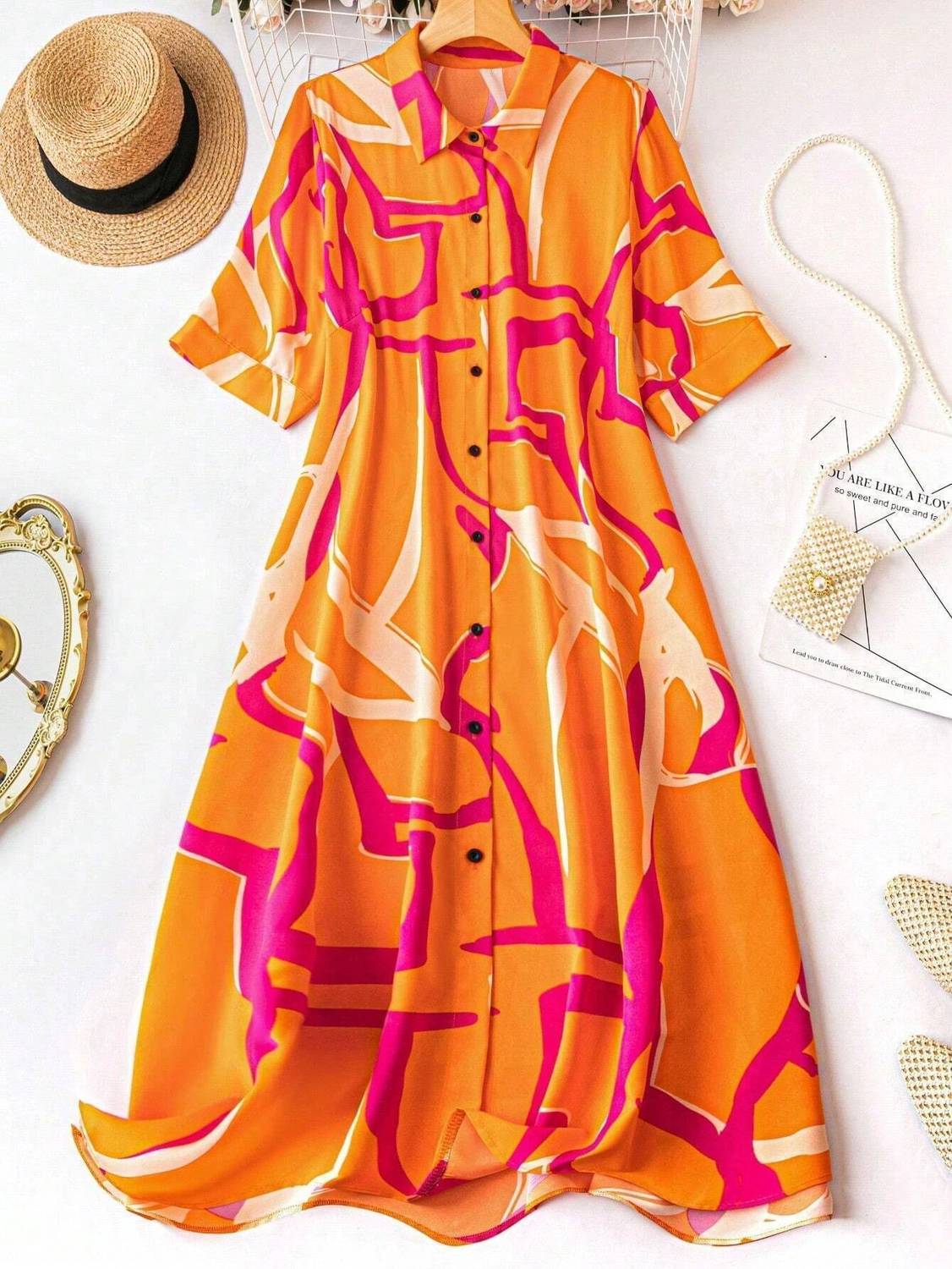Sheetal Associates Women A-line Orange Dress