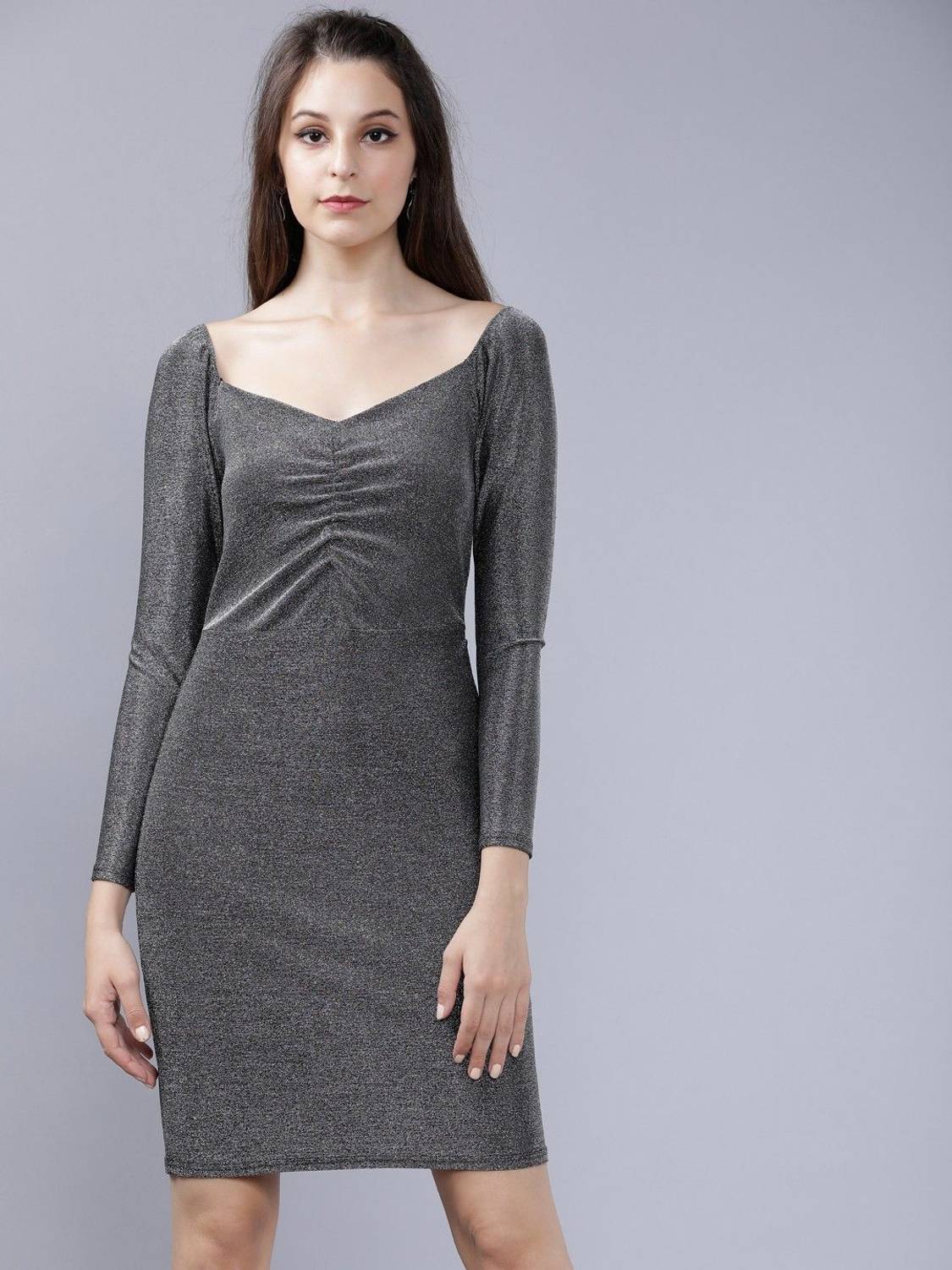 Tokyo Talkies Women A-line Silver Dress