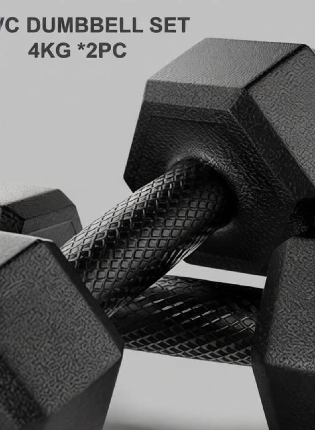 DCS Pro FITNESS 4kg Dumbbell Set - 2 Pairs - Image 3