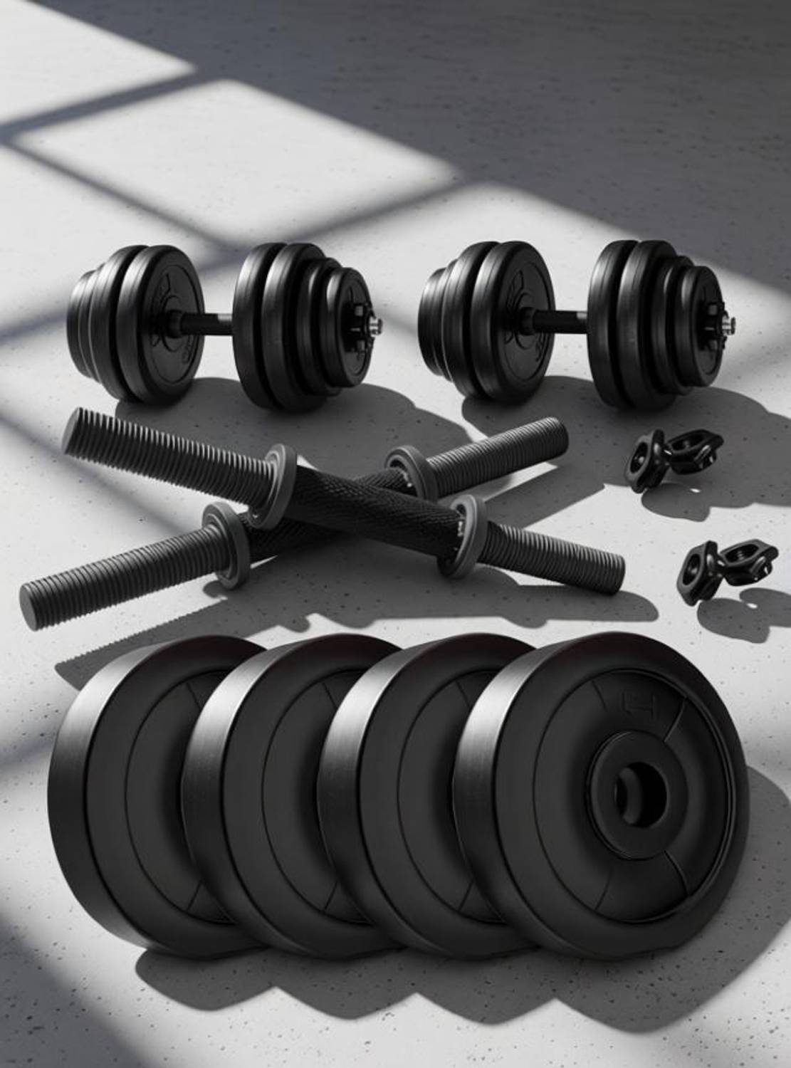 MINIBITZ 8kg Adjustable Weight Plates with Dumbbell Rods - Image 1