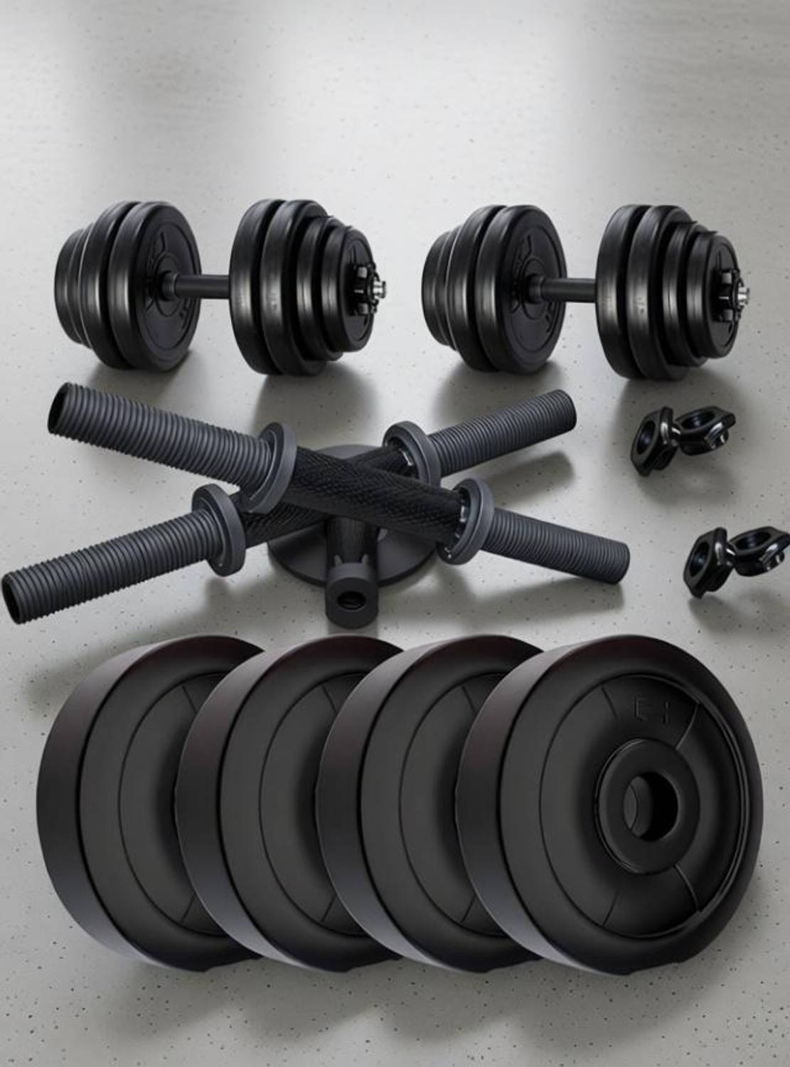 MINIBITZ 8kg Adjustable Weight Plates with Dumbbell Rods - Image 2