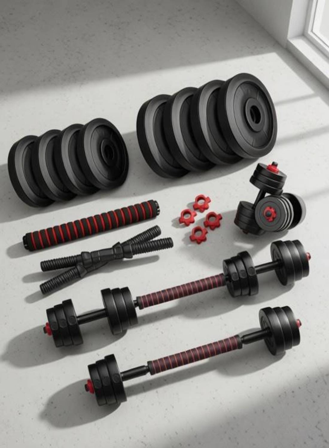 L'AVENIR 12kg Adjustable Dumbbell Set - Image 2
