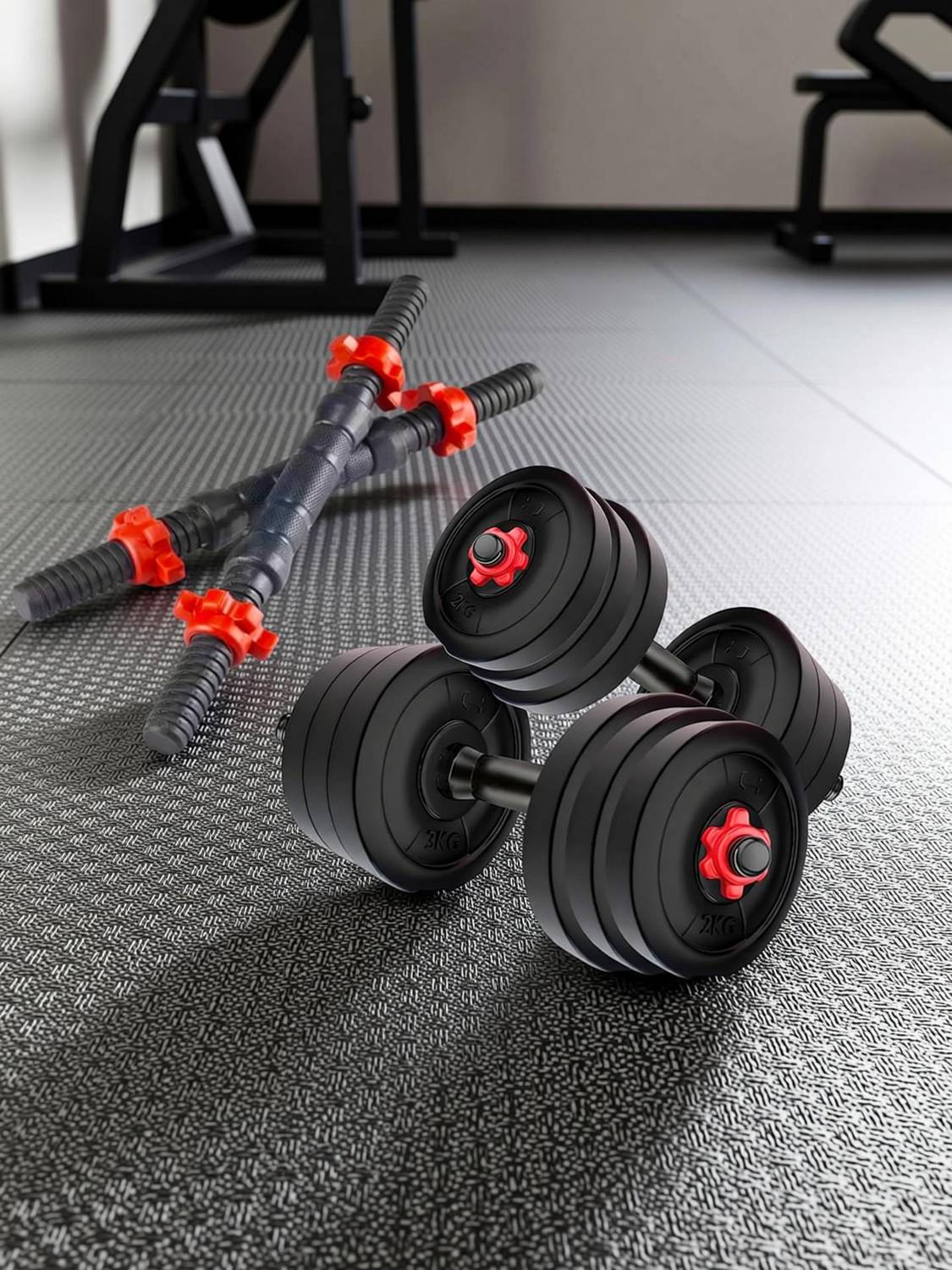 muscllefit 8KG Adjustable Dumbbells Set - Image 2