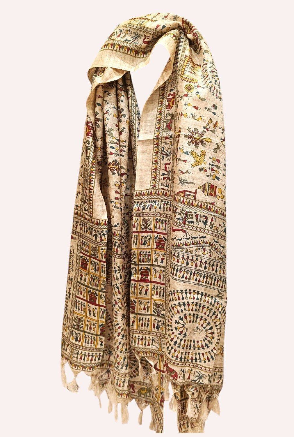 Silkylife Bhagalpuri Silk Printed Unisex Dupatta