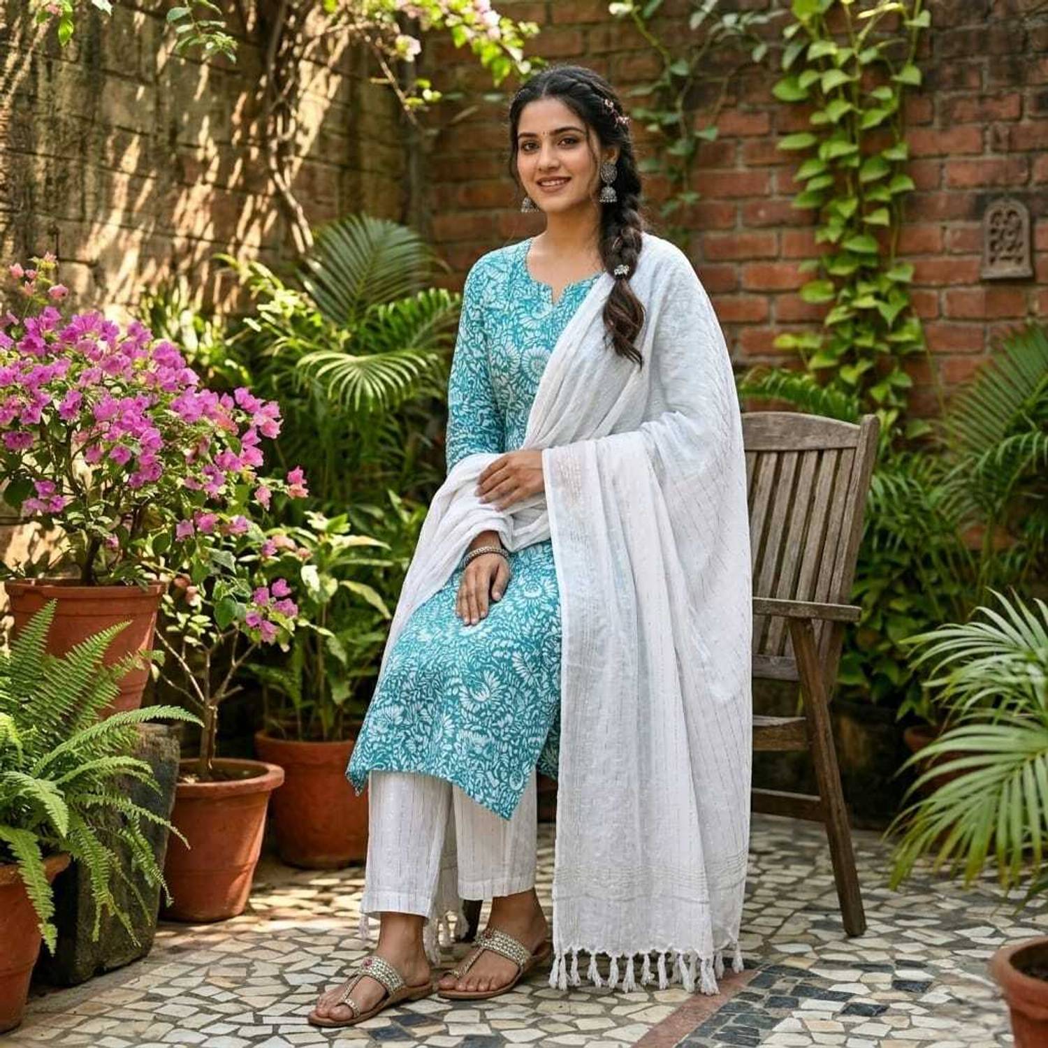 Velvet fashion Women Kurta, Pyjama & Dupatta Set