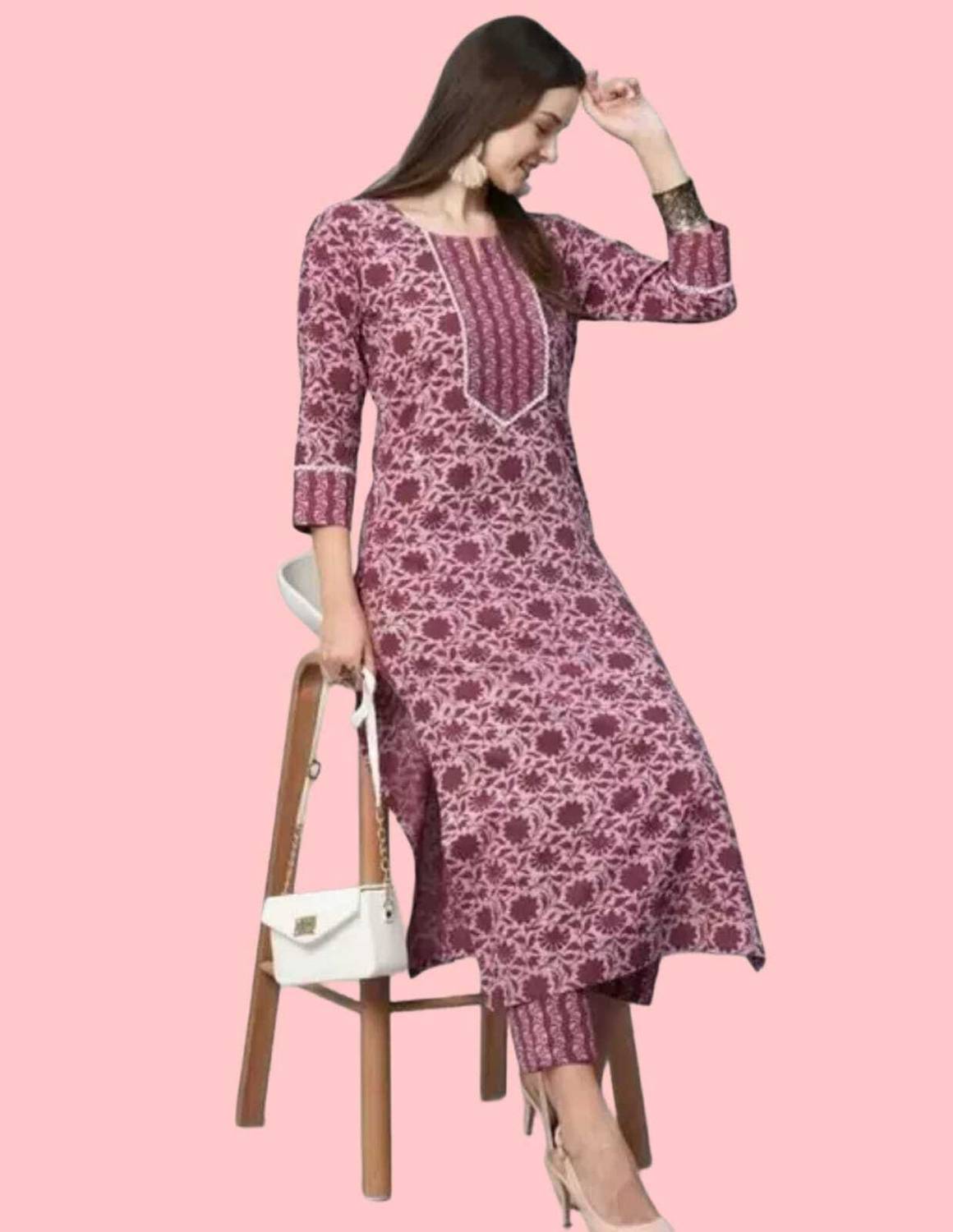 Sadya Attire Women Kurta and Pant Set - Image 4