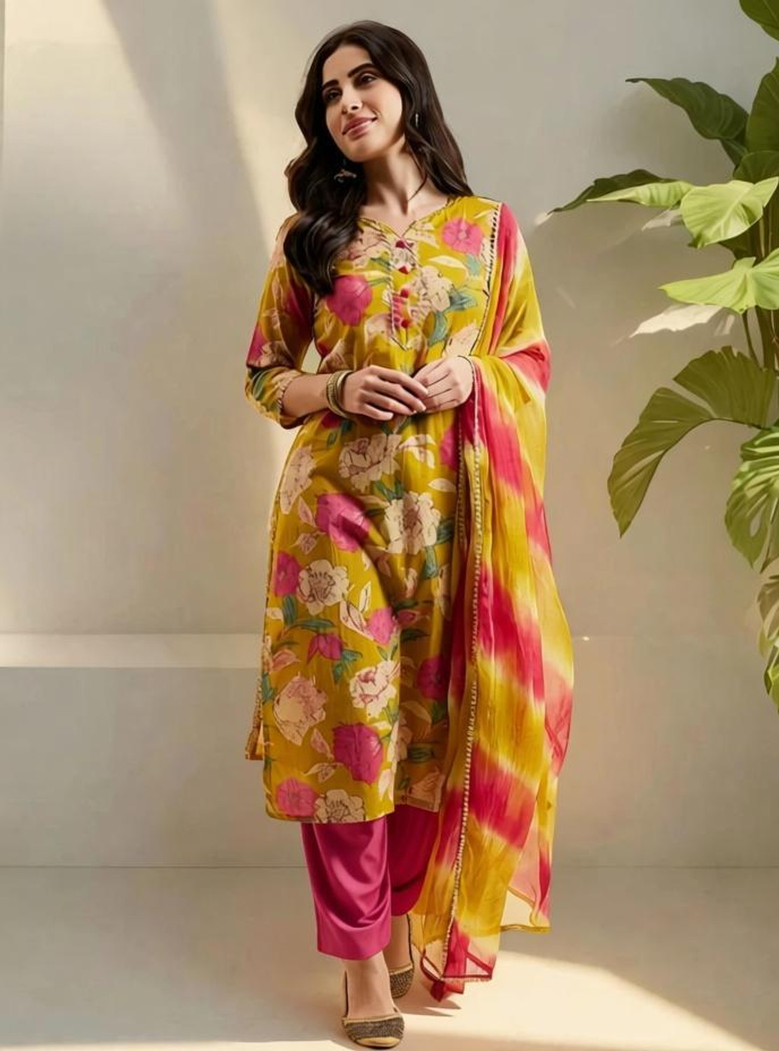 JHANJHRIYA FAB Women Kurta, Pyjama & Dupatta Set