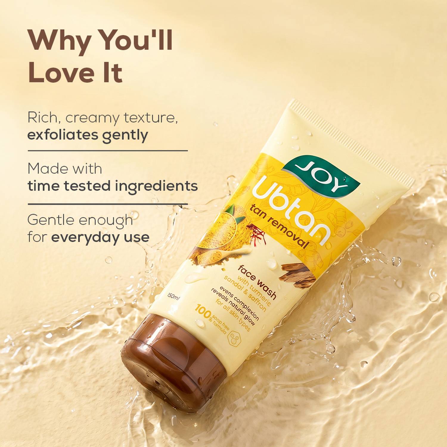 Joy De Tan Ubtan Face Wash 150ml - Image 4