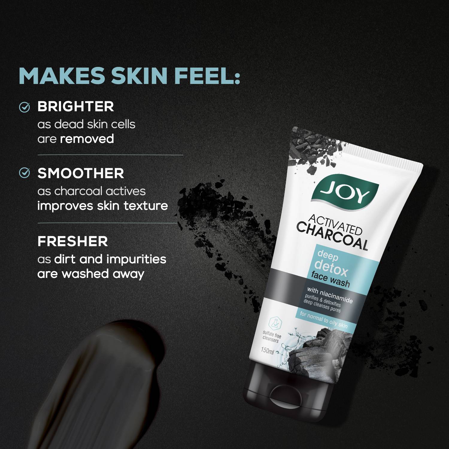 Joy Activated Charcoal Face Wash for Oily Skin - Image 5