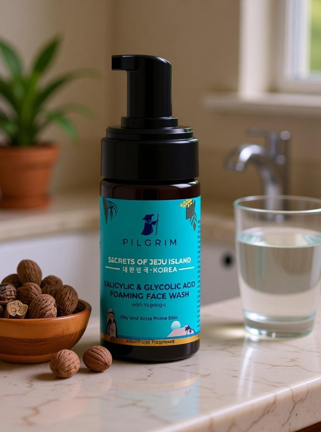 Pilgrim Salicylic (BHA) & Glycolic Acid (AHA) for Oily & Acne-Prone Skin Men & Women All Skin Types Face Wash