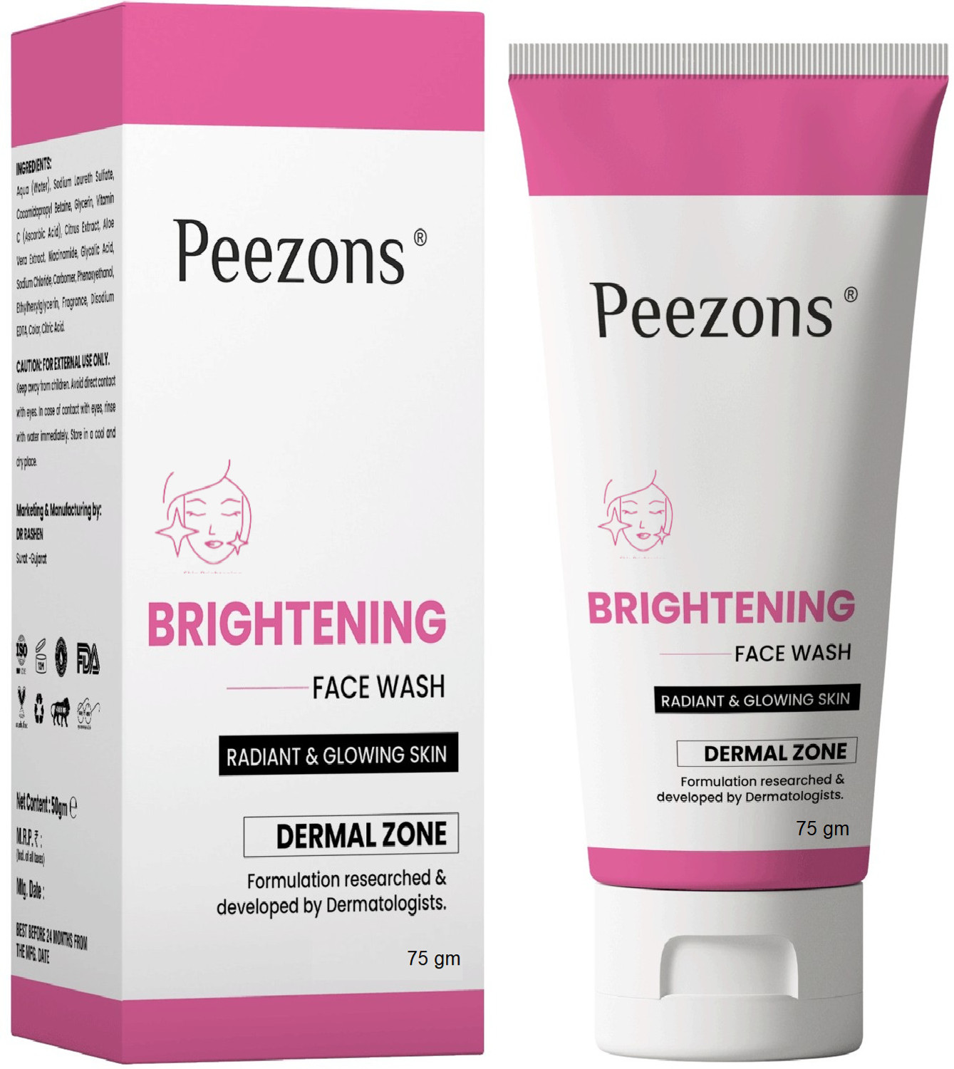 Peezons Dailyglow Bright & Even Skin Tone Men & Women All Skin Types Face Wash