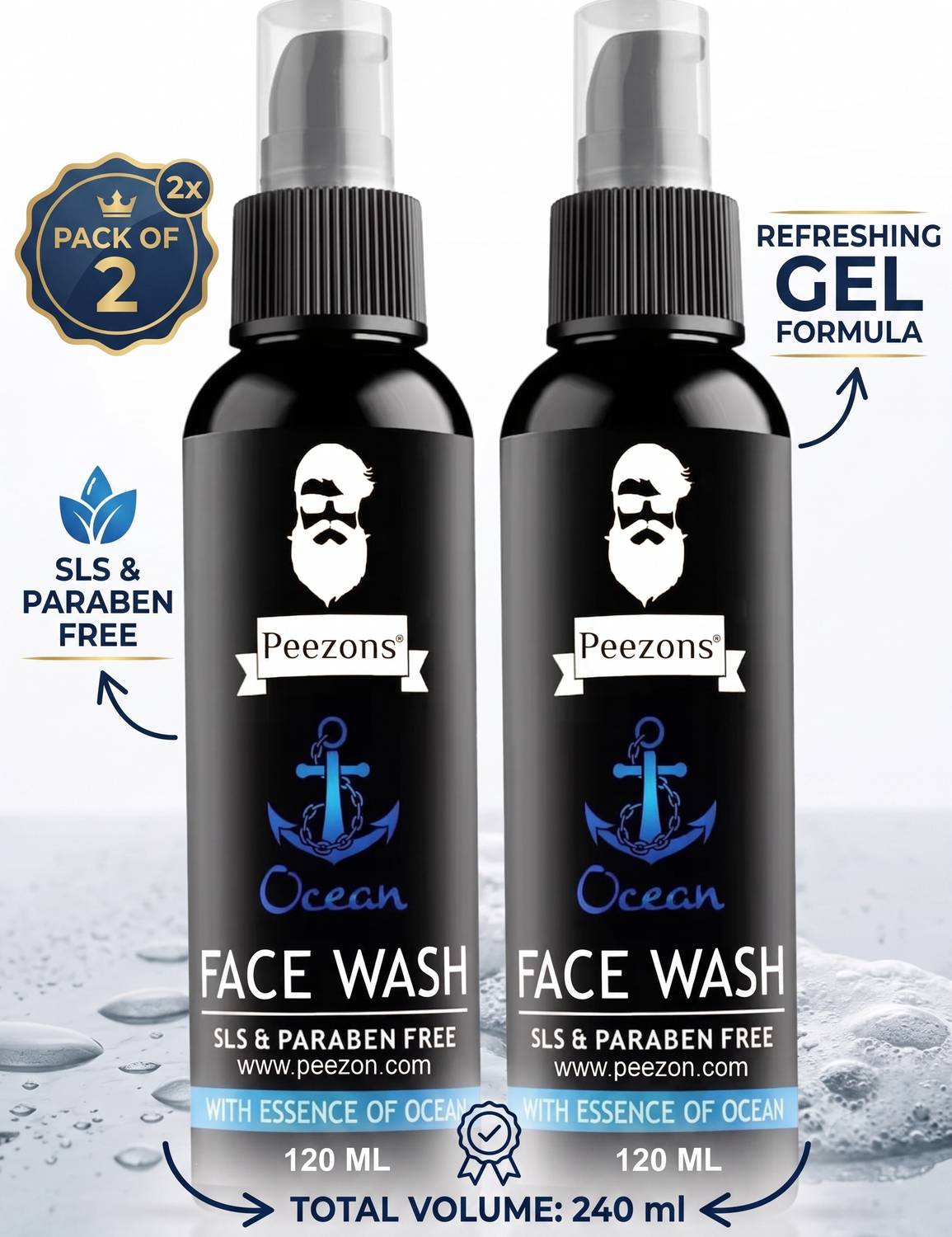 Peezons For Men Anti Acne & Pimple Face Wash - Image 1