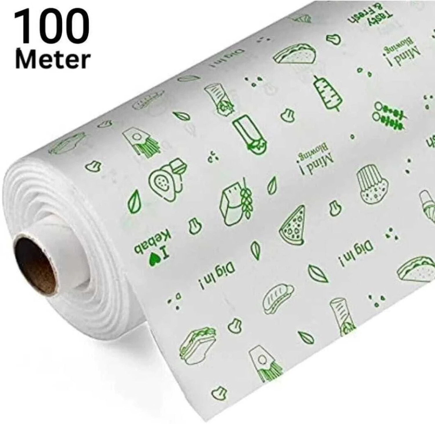 DIGIXEL 100 MTR BUTTER PAPER | FOOD WRAP | BURGER PAPER | ROTI PAPER | PARCHMENT Paper Foil