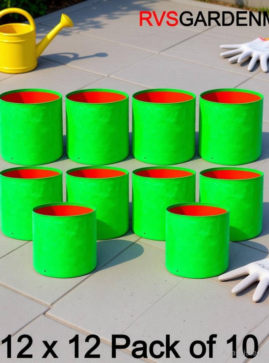 RVSGARDENMEN 12" X 12" Terrace Gardening Grow Bag Pack of 10 - Image 3