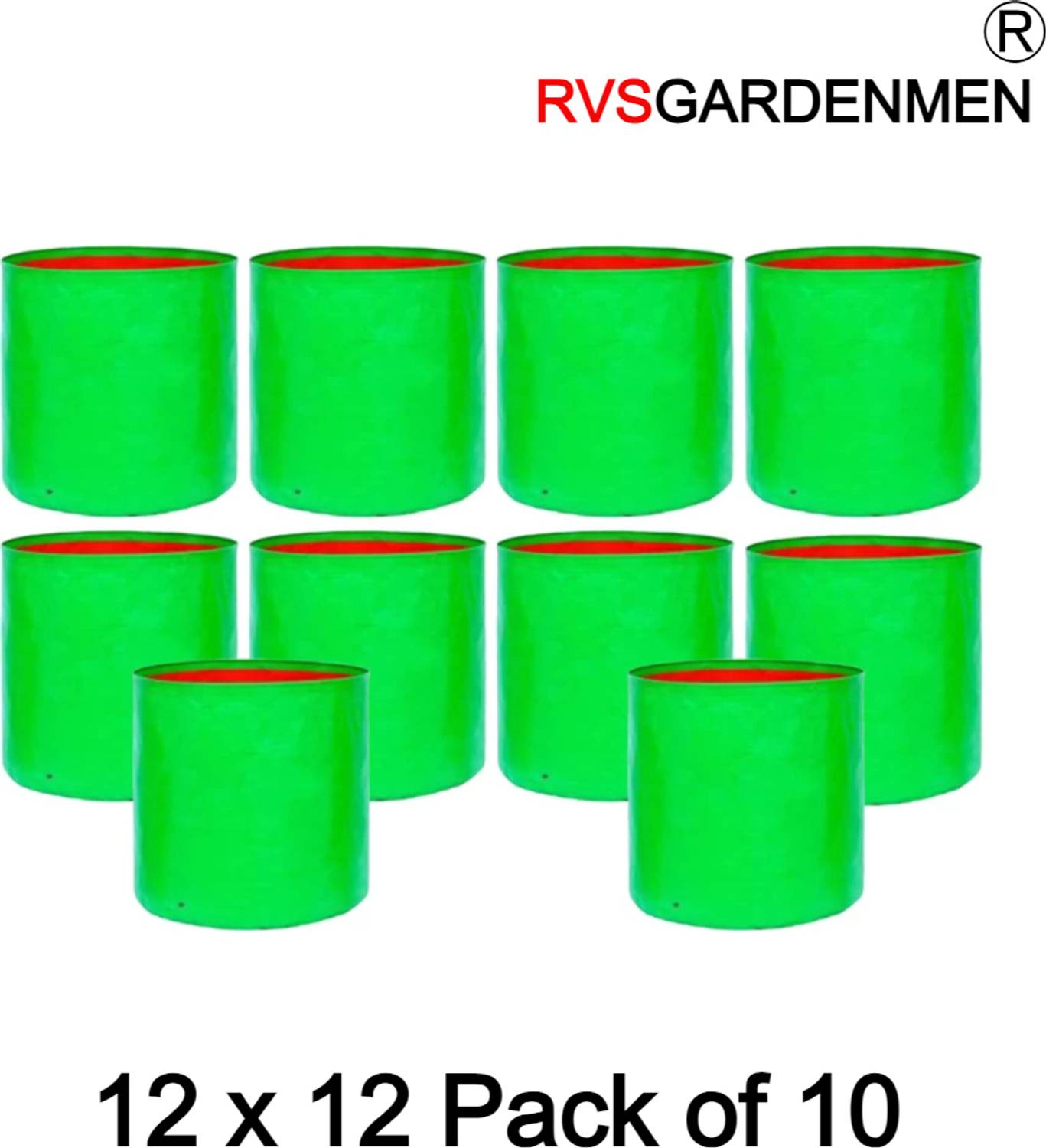 RVSGARDENMEN 12" X 12" Terrace Gardening Grow Bag Pack of 10