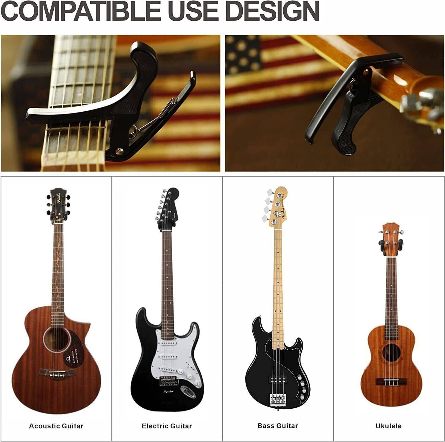 Mocking Bird Acoustic Guitar String Set with Saddle, Capo & Picks - Image 3