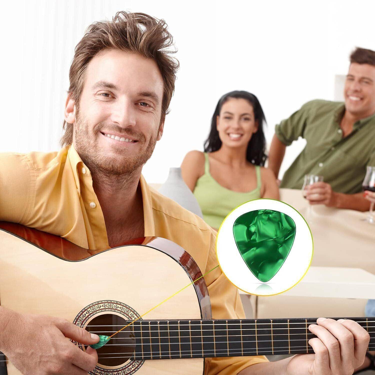 Mocking Bird Acoustic Guitar String Set with Saddle, Capo & Picks - Image 5