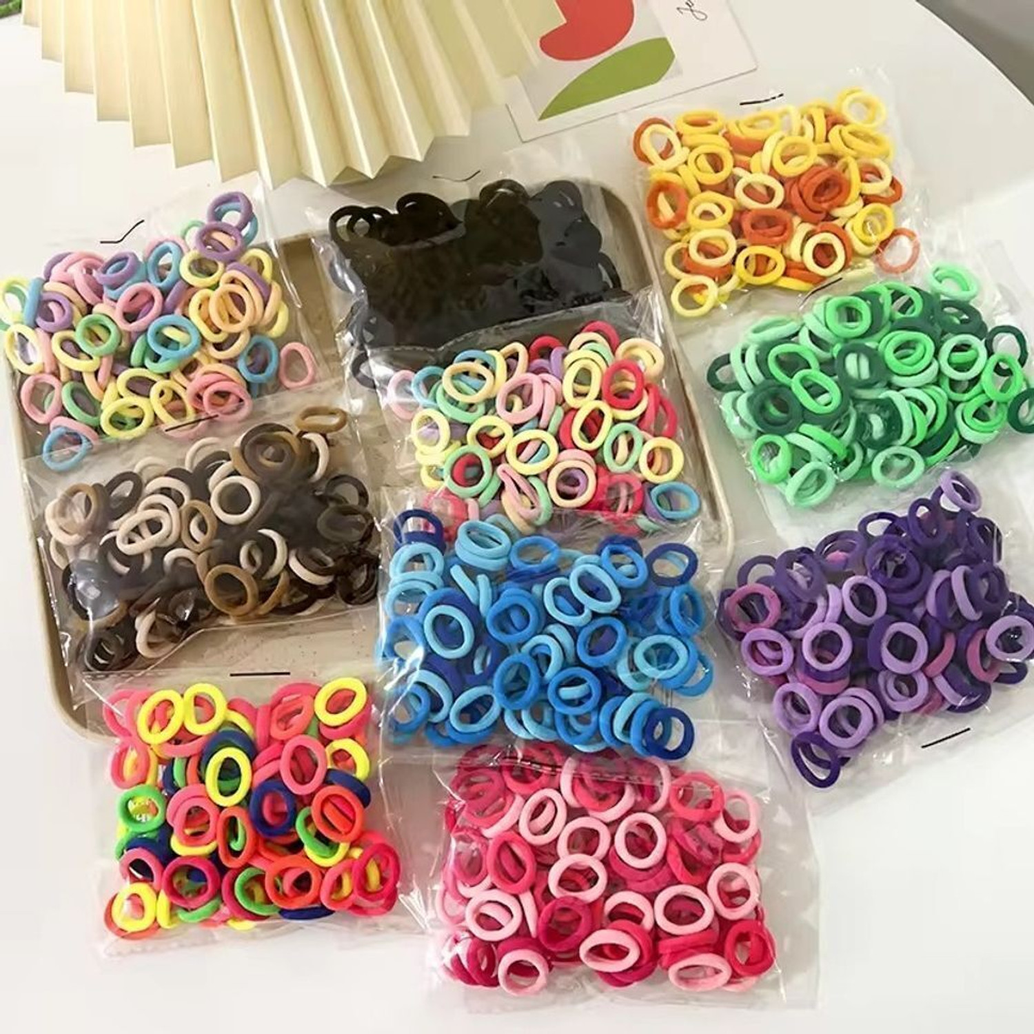 locklux 300pcs Trending Tiny Cute Ponyties For Kids&Babygirls 300pcs Fancy Elastic Bands Rubber Band
