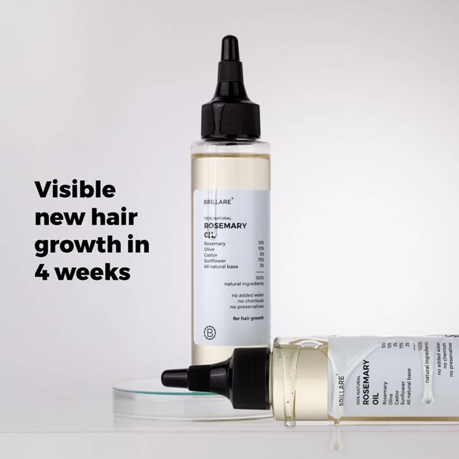 BRILLARE 10% Rosemary Hair Oil 100ml - Image 3
