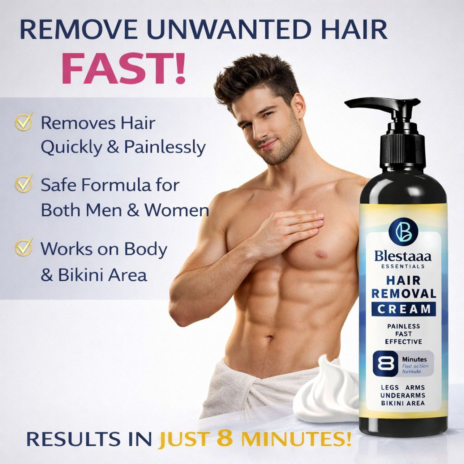 blestaaa essentialss Hair Removal Cream SPARY A Fast Body Hair Remove Painless CREAM SPRAY Spray