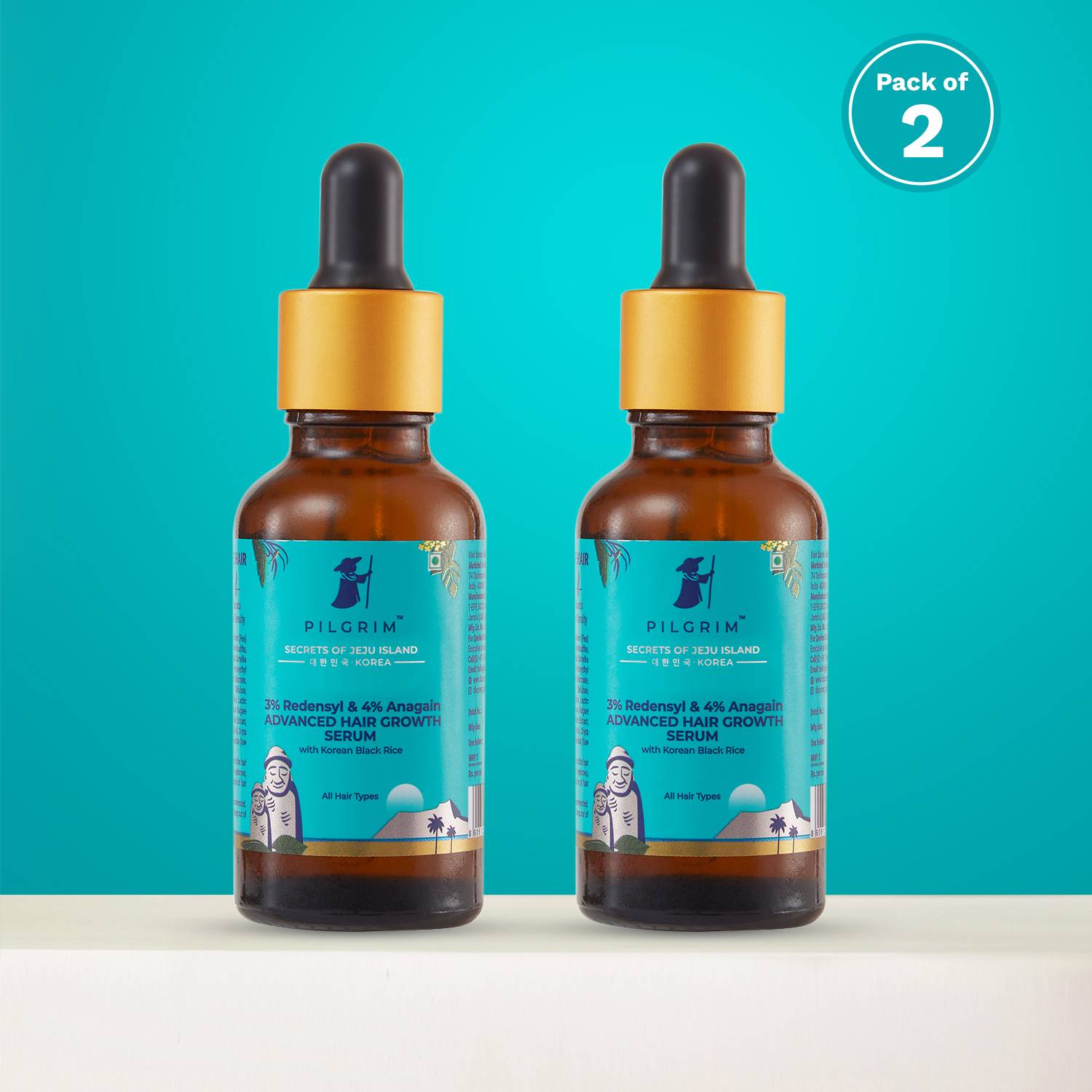 Pilgrim Hair Growth Serum - 60 ml Pack of 2 · 30 ml (60 ml total) - Image 1