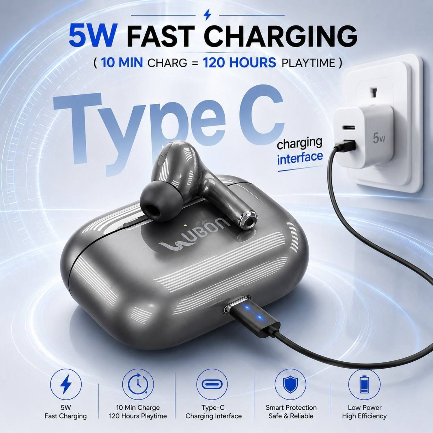 Ubon BT-160 Bassplus Wireless Earbuds - Image 5
