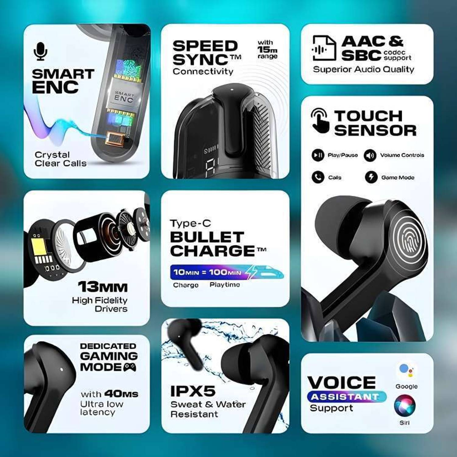 GWALBROS Ultrapods Calling Air buds Neckband TWS Earbuds - Image 5
