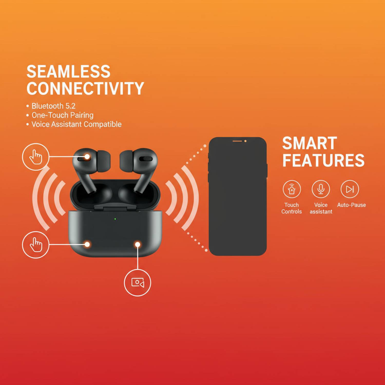 Cotsyn Earbuds Pro A32 TWS Bluetooth Earbuds (Black) - Image 5