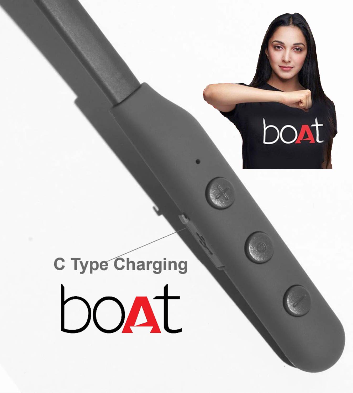 Boat BT Apollo Bluetooth 5.2 Wireless Earphones Black - Image 2