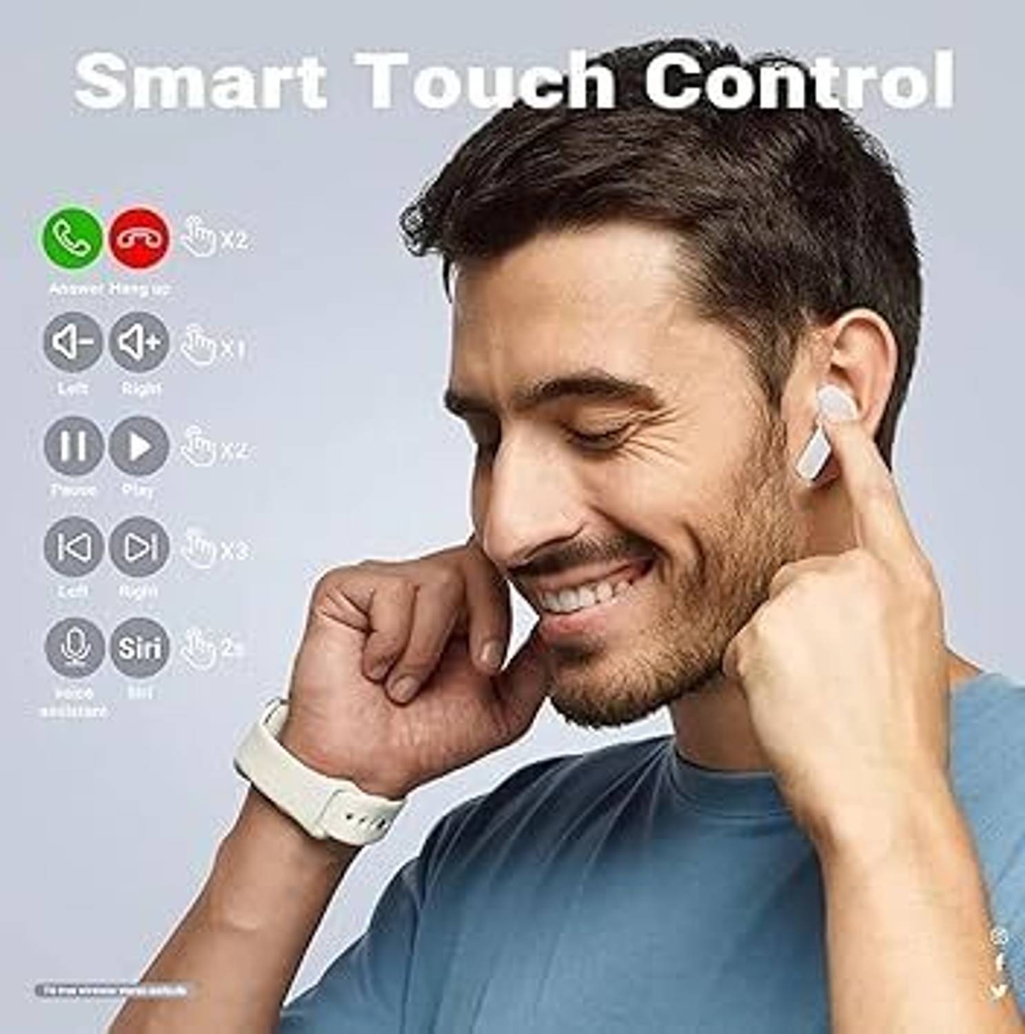AJ HUB Magnetic TWS i12 Earbuds - Image 4